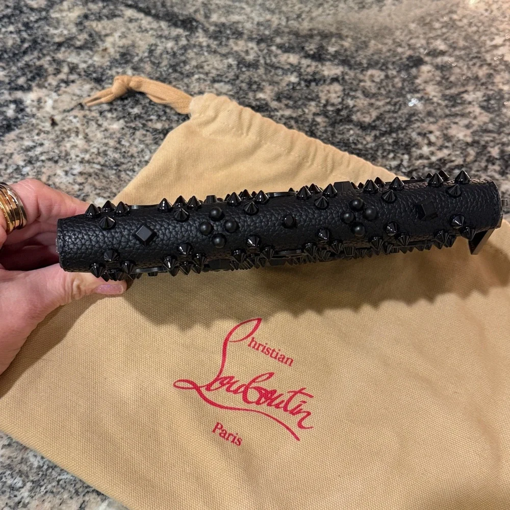 Christian Louboutin Black Spiked Panettone Loubinthesky Wallet